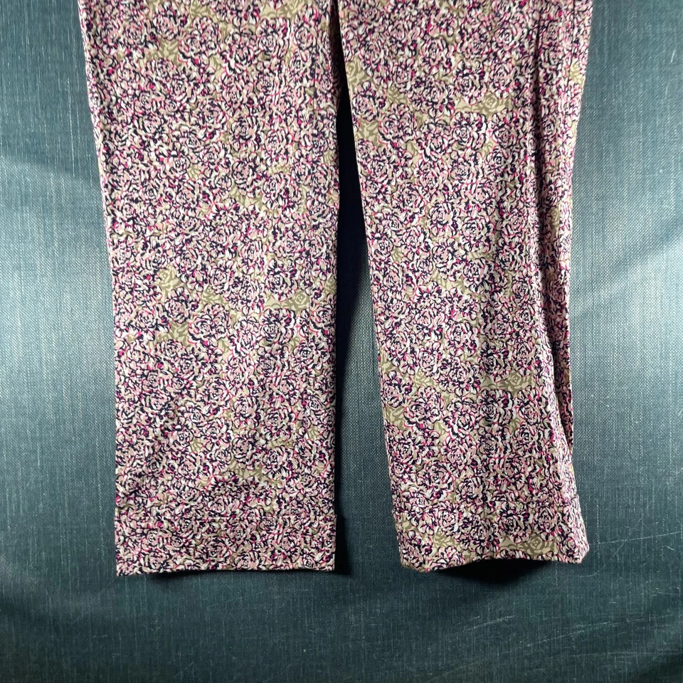 Pantalones para mujer The Limited talla 8 multicolor floral Drew Fit mezcla de algodón elástico Foto 3 de 4