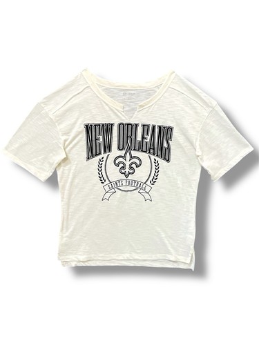NEW ORLEANS SAINTS FOOTBALL kurzärmliges Damenoberteil lockere Passform Größe: MED *neu ohne Etikett - Bild 5 von 12