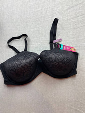 Maidenform One Fab Fit Everyday Modern Demi Underwire Bra 40D Black 7543 NWT