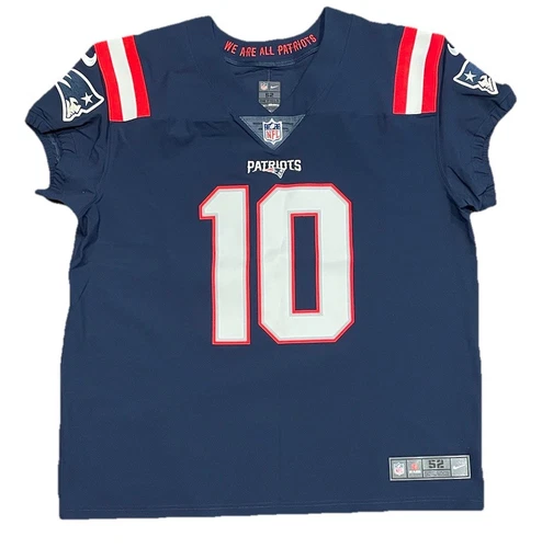 Drake Maye Patriots Nike Vapor Elite Navy Custom Jersey; Size 48 READ