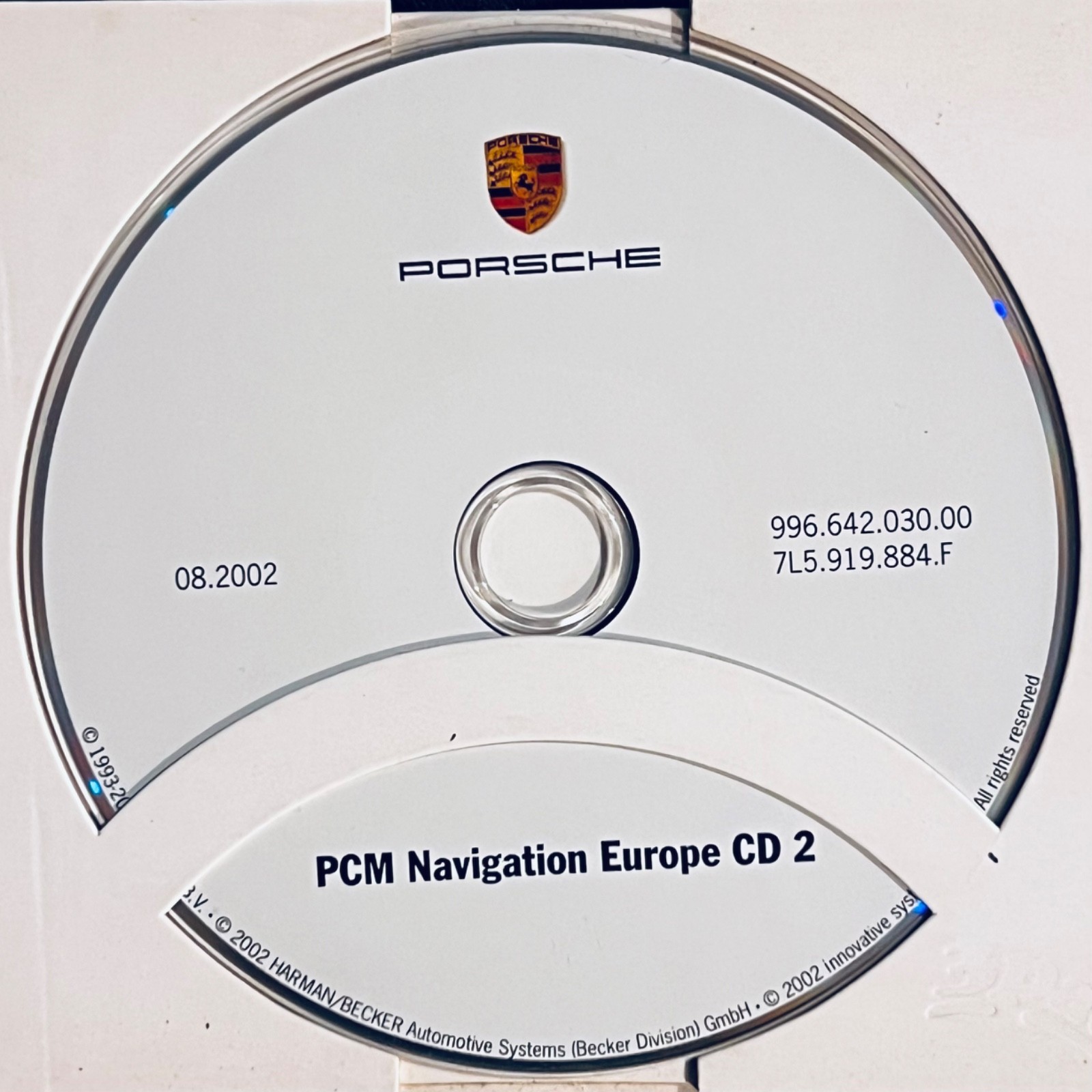 2002 Porsche PCM  Satnav Map Navigation 3 DVDs Disc UK-Europe