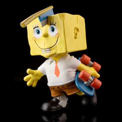 SpongeBob Blockhead 9'' Vinyl Figure Toy Skateboard Skater Bob Dob Martian Toys