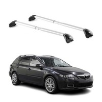 DachträGer GrundtäGer FüR Mazda 6 Kombi 2002-2026 100Kg Alu Silber 2 Tlg ABE