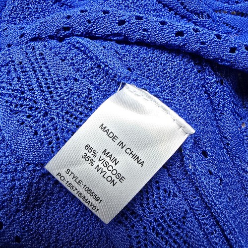 W Lane Size XXL Open Weave Blue Cardi Cardigan BNWT (20" Bust) - Picture 10 of 11