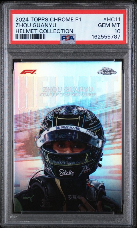 2024 Topps Chrome Formula 1 - Helmet Collection Zhou Guanyu #HC-11 PSA 10