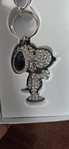 NEW Snoopy Peanuts Pave 3D Crystal Rhinestone Keychain/Bag Charm - Picture 4 of 19