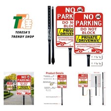 Rust-Free 10x14 No Parking Sign with 36" Stake - Prevent Unauthorized Vehicles