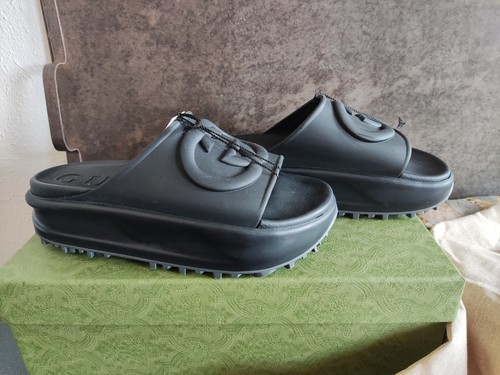 Gucci Clogs Damen schwarz Slipper Sandalen Damen Gr. 39 schwarz NEU! - Bild 1 von 7