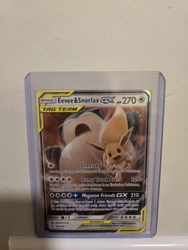 Eevee & Snorlax GX 120/181 Team Up Sun & Moon Tag Team Holo Card