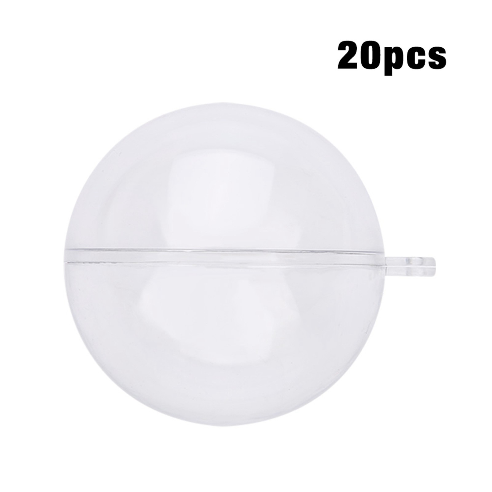 20Pcs Fillable Clear Plastic Ball Wedding Christmas Decoration Ornaments (10