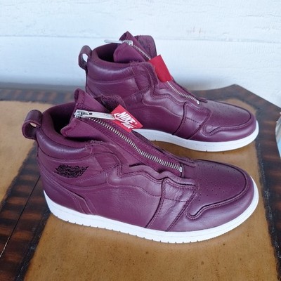 Nike Air Jordan Retro High Zip 'Bordeaux' Womens Size Purple