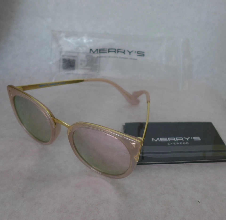 Óculos de sol Merry's S7000 49-21-137 rosa ouro polarizado feminino/feminino - Imagem 3 de 4