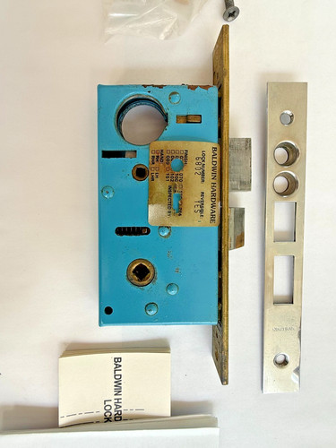 Baldwin 6802 Lock-RH Entry Mortise Reversible - removed from door - working