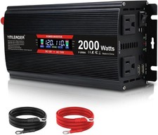 2000W 12V to 110V LCD Display Power Inverter