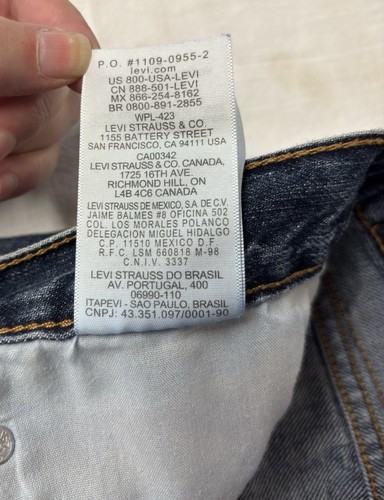 Levi 505 lavaggio medio leggermente usurato 34 x 32 etichetta 34 x 31 vero made Vietnam - Foto 12 di 13