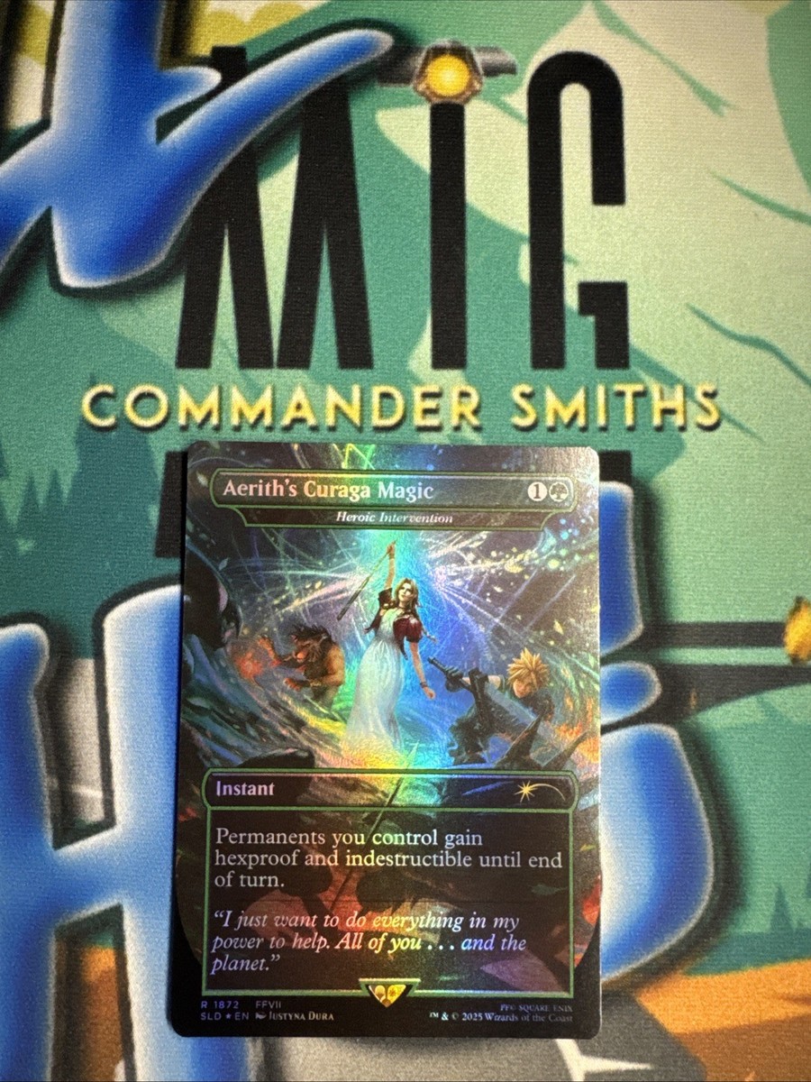 Heroic Intervention ✨ Borderless Foil ✨ MTG NM Secret Lair Final Fantasy  (1872)