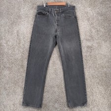 Vintage Levi's Jeans Mens 32x32 Fits 30x30 Black 501-0658 Denim 90s USA