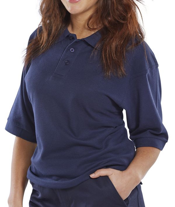 Beeswift Premium Polo Shirt Navy Blue Size M