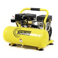 2 Gallon Air Compressor Portable Hand Carry 1 HP Oil Free Ultra Quiet 4.9 CFM
