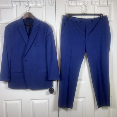 Michael Kors Men 46 R Navy Blue 2-piece Suit Jacket/Slacks Solid Stretch EUC