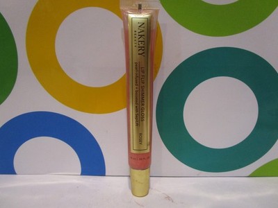 NAKERY BEAUTY ~ LIP FLIP SHIMMER GLOSS ~ ROSEY ~ .50 OZ