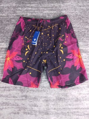 Ruja Men s Swim Trunks XL Purple Multi Color New w/ Tags Drawstring
