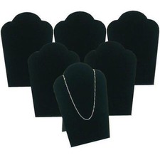 6 Black Necklace Pendant Jewelry Bust Display Easel 3 3/4" x 5 1/4"