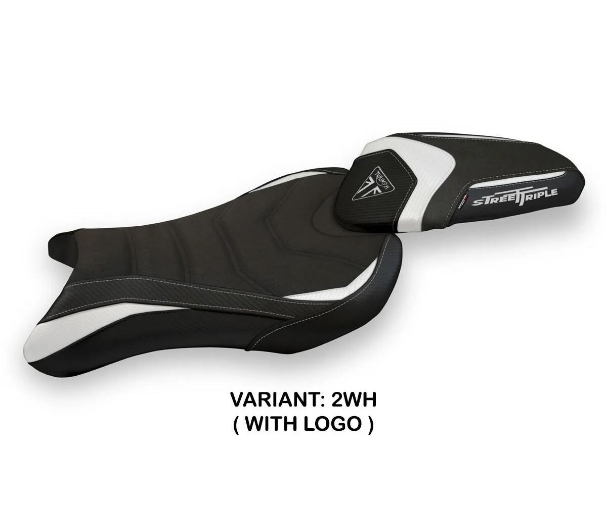 Seat saddle cover Avane 1 Ugrip White TPZ TRIUMPH STREET TRIPLE 2017 2022 17j