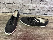 Keds X Kate Spade Women  s Sneakers Tennis Shoes Black Sequin Size 7.5