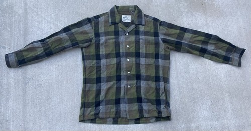 Camisa a Cuadros de Lana Cuello Lazo De Colección Wellington Aguja Única A Medida Talla M - Imagen 16 de 24