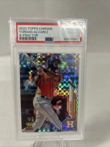 Yordan Alvarez RC- 2020 Topps Chrome XFractor PSA 10- Houston Astros  