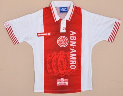 AJAX AMSTERDAM 1997/1998 HEIM FUSSBALLTRIKOT UMBRO GRÖSSE M JUNGEN
