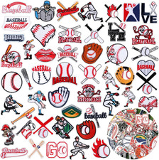 100 Pcs Baseball Iron on Patches Baseball Embroidered Sew on Applique Sport Repa