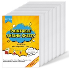 20 PCS Printable Shrink Plastic Sheets Film Paper 11.6x8.2 Inch Kids DIY Craft