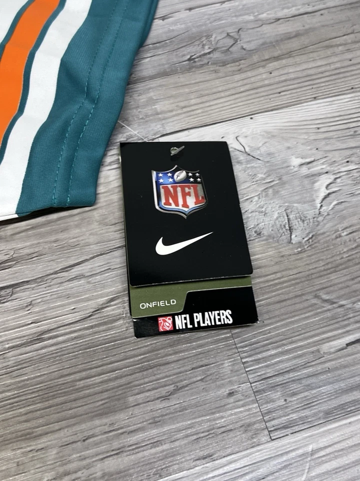 Camiseta deportiva Nike On Field cosida de los Miami Dolphins Dan Marino #13 nueva con etiquetas talla XL verde azulado Foto 4 de 4