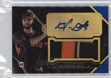 2016 Topps Triple Threads Unity Jumbo Relics Sapphire /10 Brandon Belt Auto 0b0