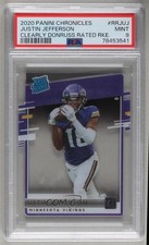 2020 Chronicles Clearly Donruss Rated Rookie Justin Jefferson PSA 9 MINT 1j2