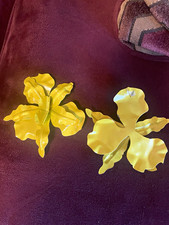 Yellow Artificial Decorative Flower Wall Decor Pieces, Individual Flowers ( 10)
