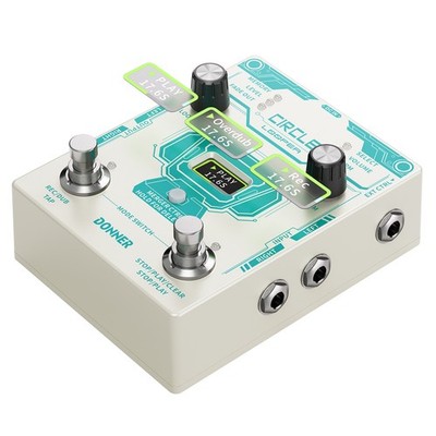 Donner Circle Looper Effects Pedal Drum With Machine Tempo 40 Slot 160 min Loop