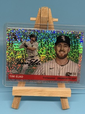 2025 Topps Chrome Platinum #243 Tim Elko Speckle Refractors #/150
