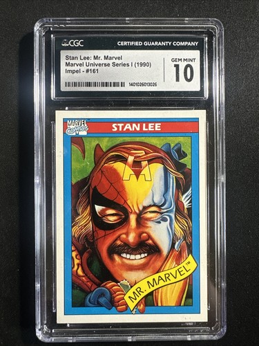 Stan Lee 1990 Impel Marvel Universe #161 CGC GEM Mint 10