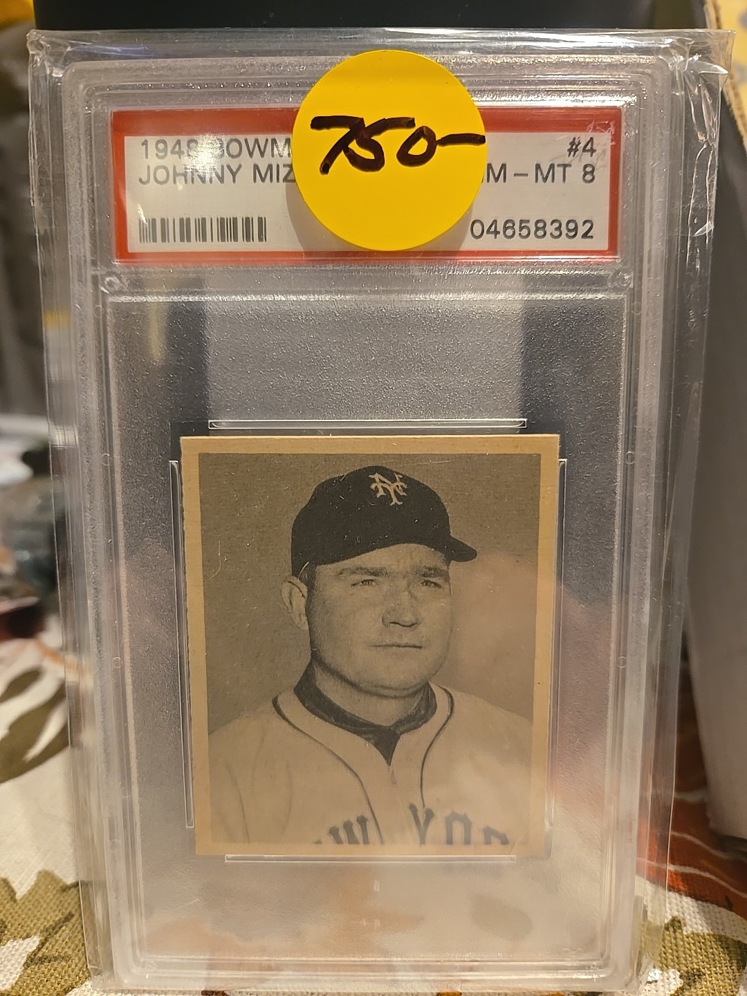 1948 Bowman #4 Johnny Mize Rookie HOF Giants PSA 8 NM-MT 8392