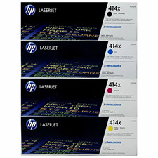 HP 414X W2020X W2021X W2022X W2023X CMYK 4 Pack High Yield Toner Set