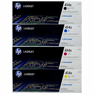HP 414X W2020X W2021X W2022X W2023X CMYK 4 Pack High Yield Toner Set