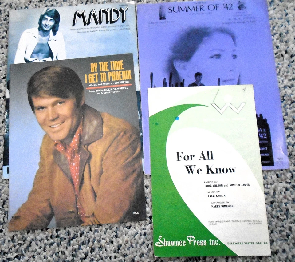 Vintage Piano Sheet Music Pop Classical Movies Musicals Schaum Books Lot 60s 70s - Image 2 of 4