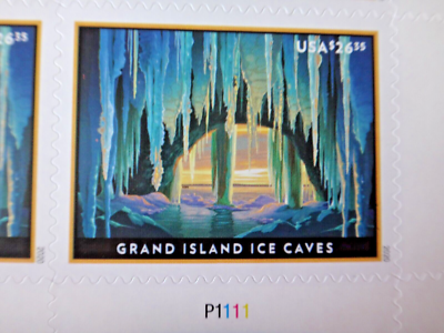 Sheet of 4 USA 26.35 Dollars GRAND ISLAND ICE CAVES Stamps By USPS  display picture 1