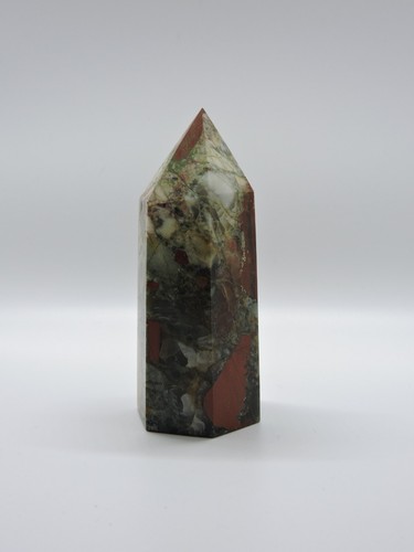 African Bloodstone - Natural Crystal - 6 Sided 4.25" Tower - Picture 2 of 9