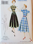 Vogue Vintage Model 1950's Button-up Dress, Shirtdress Pattern V9000 8-16/16-24