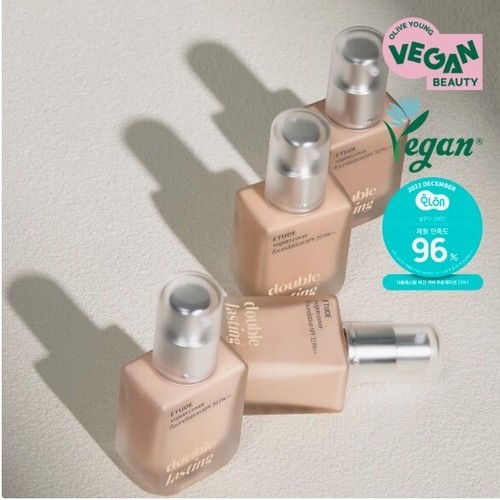 ETUDE Double Lasting Cover Foundation 30g #Neutral Beige VEGAN Liquid Foundation - Picture 12 of 13