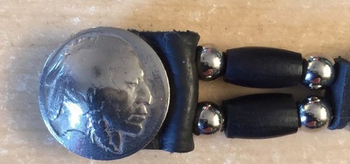 1 autentico estensore gilet corno di bufalo! Autentico nichel indiano a scatto USA - Foto 3 di 3